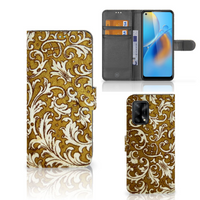 Wallet Case OPPO A74 4G Barok Goud - thumbnail