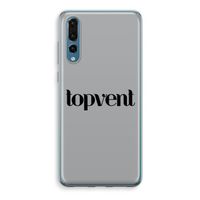 Topvent Grijs Zwart: Huawei P20 Pro Transparant Hoesje - thumbnail