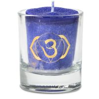 Votief geurkaars in glas - 6e Chakra in Geschenkdoos