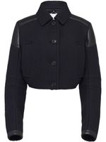 Prada veste crop à empiècements - Noir