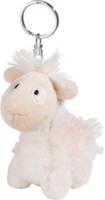 Nici sleutelhanger Lama Claudi junior 10 cm pluche wit