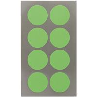 Hobby stickers - 64x stuks - D25 mm - neon groen ronde stickers - Kantoor stickers - Scrapbook