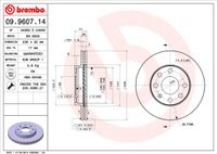 Remschijf BREMBO, Remschijftype: Binnen geventileerd, u.a. für Opel, Vauxhall