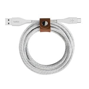 Belkin DuraTek Plus USB-C/ USB-A kabel met leren bandje kabel 1.2 m