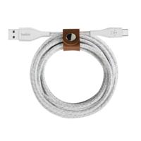 Belkin DuraTek Plus USB-C/ USB-A kabel met leren bandje kabel 1.2 m - thumbnail