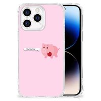 iPhone 14 Pro Stevig Bumper Hoesje Pig Mud - thumbnail