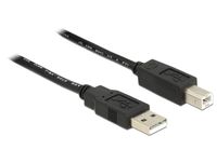 Delock USB-kabel USB 2.0 USB-A stekker, USB-B stekker 20.00 m Zwart UL gecertificeerd 83557 - thumbnail