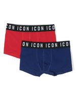 DSQUARED2 KIDS lot de deux boxers à bande logo - Rouge - thumbnail