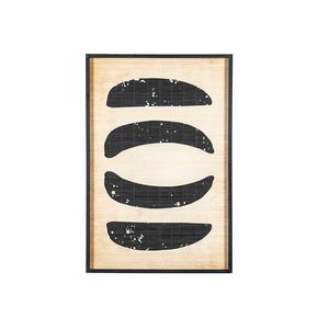 By-Boo Wanddecoratie Kyoto Bamboe, 90 x 60cm - Zwart