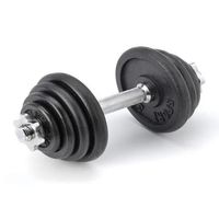 Verstelbare dumbbell - Focus Fitness - 1 x 15 kg - Gietijzer - thumbnail