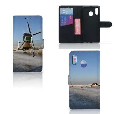 Samsung Galaxy M20 Flip Cover Schaatsers