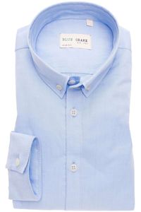 Blue Crane Slim Fit Overhemd lichtblauw, Effen