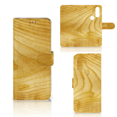 Motorola One Vision Book Style Case Licht Hout Motorola One Vision Book Style Case Licht Hout
