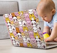 Stickers voor laptop dieren baby´s - thumbnail