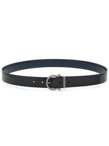 Ferragamo ceinture en cuir réversible à boucle Gancini - Noir