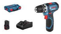 Bosch GSR 12V-15 FC Flex Professional 1300 RPM Zonder sleutel 600 g Zwart, Blauw