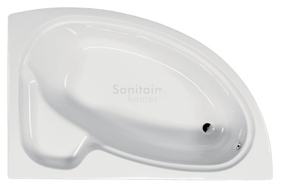 Badstuber Santorini asymmetrisch hoekbad 153x98cm wit links Badstuber Santorini asymmetrisch hoekbad 153x98cm wit links