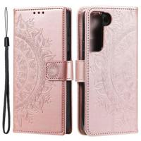 Samsung Galaxy S22 5G Mandala Series Portemonnee Hoesje met Standaard - Roze - thumbnail