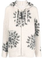 Brunello Cucinelli hoodie zippé à imprimé flocons de neige - Tons neutres