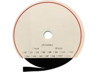 FASTECH® T0202599990225 Klittenband Om vast te plakken Acrylaat Lusdeel (l x b) 25000 mm x 25 mm Zwart 25 m