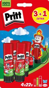 Pritt Original plakstift, 22 g, 3 + 1 gratis, op blister