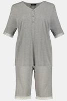 Ulla Popken Pyjama, tweedelig, ajour-jersey - Grote Maten