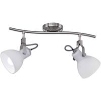 Led Plafondspot - Plafondverlichting - Trion Ginola - E14 Fitting - 2-lichts - Rond - Mat Nikkel - Aluminium