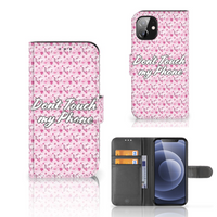 Apple iPhone 12 Mini Portemonnee Hoesje Flowers Pink DTMP - thumbnail