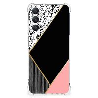 Samsung Galaxy A05s Shockproof Case Zwart Roze Vormen