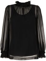 SHIATZY CHEN blouse volantée à manches longues - Noir - thumbnail