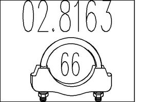 Pijpverbinding, uitlaatsysteem MTS, Diameter (mm)66mm, u.a. fÃ¼r BMW, Alfa Romeo, VW, Volvo, Mercedes-Benz, Peugeot, CitroÃ«n, Ford, Chrysler, Rover, Mi