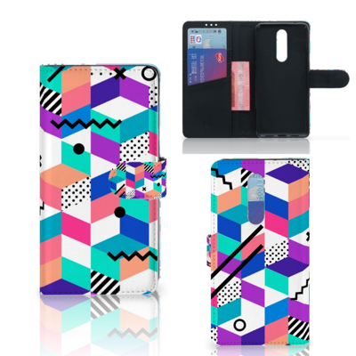 OnePlus 7 Pro Book Case Blokken Kleurrijk