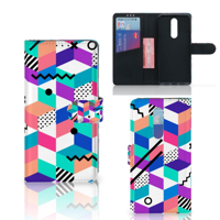 OnePlus 7 Pro Book Case Blokken Kleurrijk