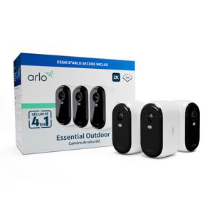 ARLO ESSENTIAL2 2K OUTDOOR CAMERA 3-PACK VMC3350-100EUS IP-Bewakingscameraset WiFi Met 3 cameras 2688 x 1520 Pixel