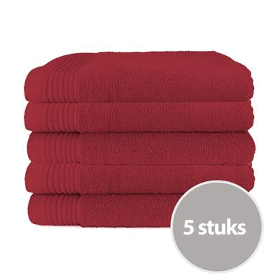 The One Handdoek Deluxe 50x100 550 gr Burgundy (5 stuks)