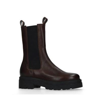 Sacha hoge leren chelsea boots donkerbruin Sacha hoge leren chelsea boots donkerbruin