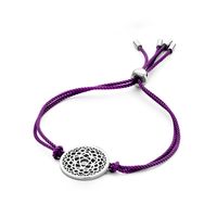 CO88 Collection Chakra 8CB 90208 Armband met Stalen Element - Crown Chakra Ø 20 mm - One-size - Paars - thumbnail