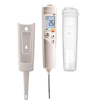 Testo 0563 1063 106 levensmiddelenkern thermometer, inclusief TopSafe (waterdichte beschermhoes, IP67), bevestigingsclip, beschermkap en batterijen