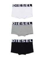 Diesel Kids lot de trois boxers à taille logo - Noir