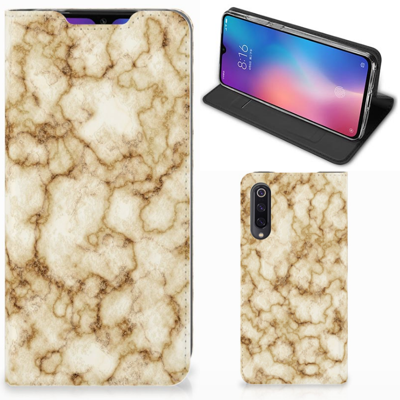 Xiaomi Mi 9 Standcase Marmer Goud Xiaomi Mi 9 Standcase Marmer Goud
