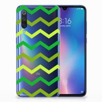 Xiaomi Mi 9 TPU bumper Zigzag Groen