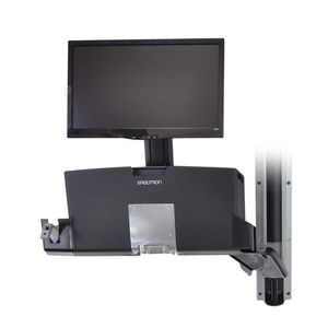 Ergotron StyleView® Sit-Stand Combo Monitor-wandbeugel 1-voudig 25,4 cm (10) - 61,0 cm (24) Zwart, Aluminium In hoogte verstelbaar, Toetsenbordhouder,