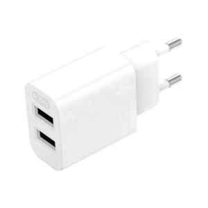 XO L109 Dubbele USB Muurlader met USB-C Kabel - 2.4A - Wit