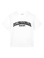 Dolce & Gabbana Kids t-shirt en coton à logo imprimé - Blanc - thumbnail