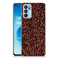 OPPO Reno 6 5G Siliconen Case Koffiebonen - thumbnail