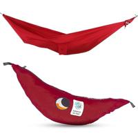 Ticket to the Moon Fair Trade & Handgemaakte Compact–Hangmat Bordeaux Voor Op Reis, Kamperen En Alledaags Gebruik, L 3.2*1.55m, 480g, Uit Duurzaam Parachute Textiel Zijde Nylon, Opzet Tijd <1min., OEKO-TEX® 10J. Garantie