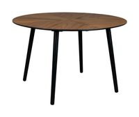 Dutchbone Ronde Eettafel Clover Notenhout, 120cm - Bruin - thumbnail