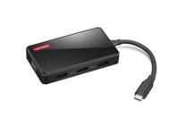 Lenovo GX91M73945 laptop dock & poortreplicator Bedraad USB 3.2 Gen 1 (3.1 Gen 1) Type-C Zwart - thumbnail