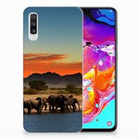 Samsung Galaxy A70 TPU Hoesje Olifanten - thumbnail