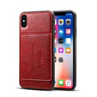 Apple iPhone XS Max TPU Hoesje Bordeaux met Pashouder